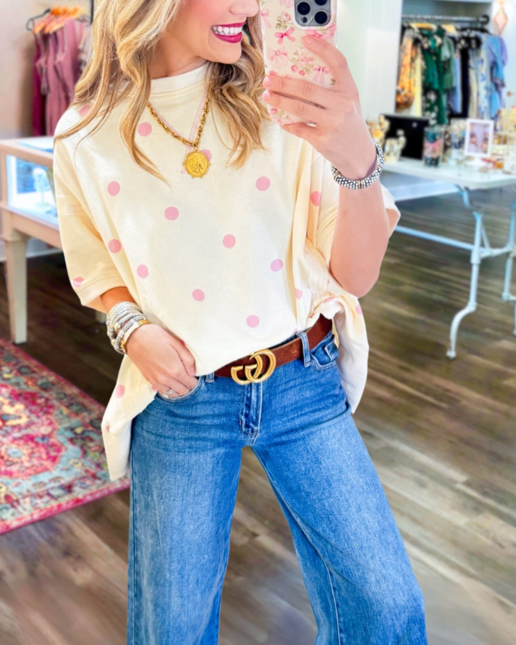 Oversized Polka Dot T-Shirt