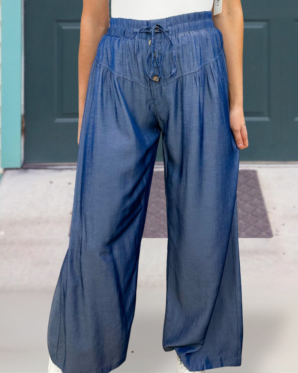 Pleated Tencel Denim Pants