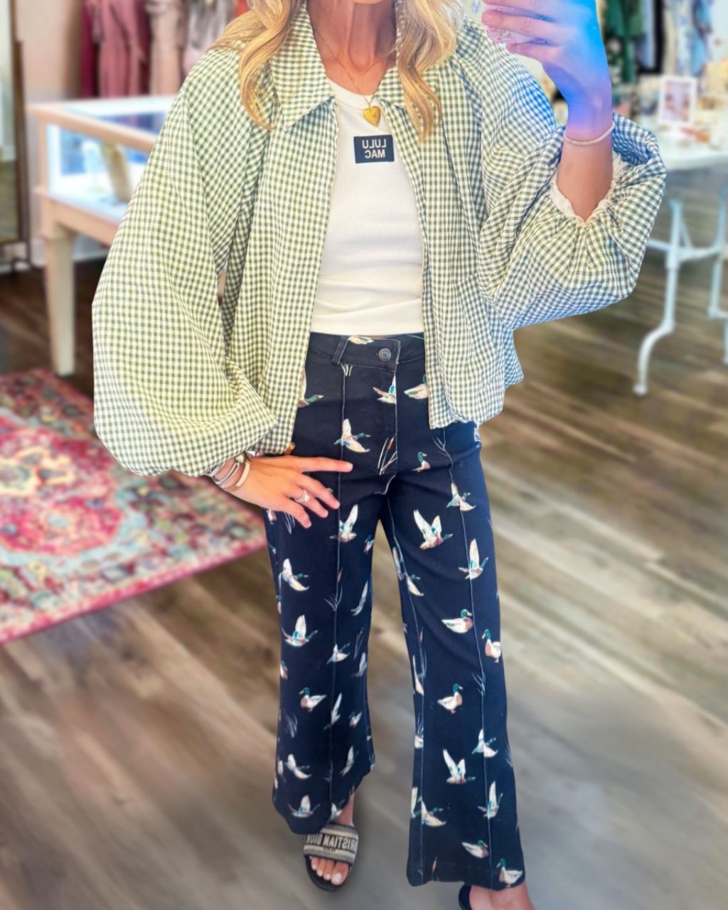 Mallard Duck Print Jeans