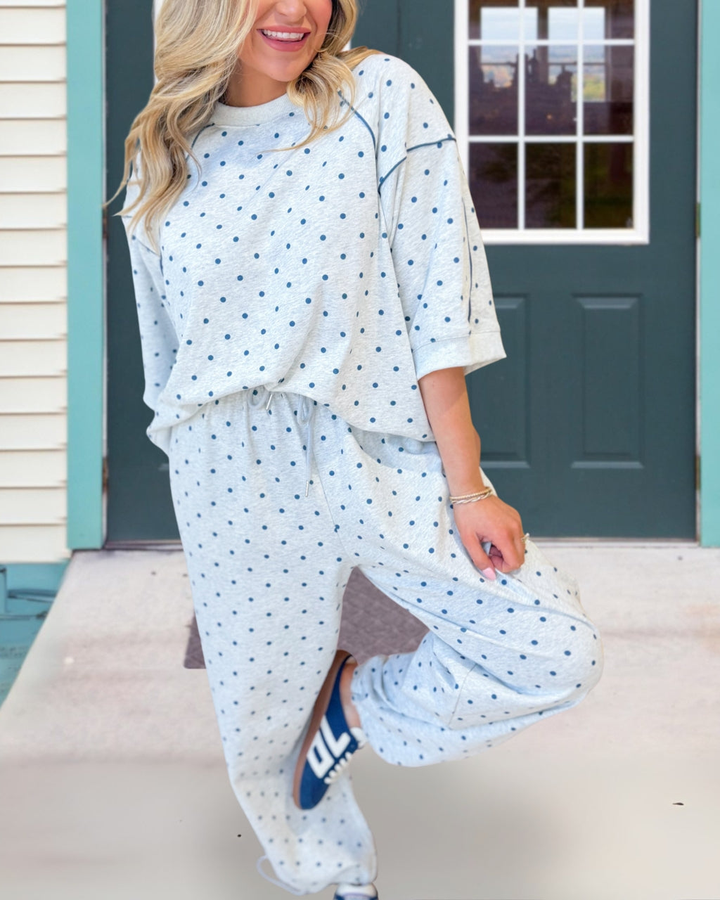 Terry Soft Polka Dot Set