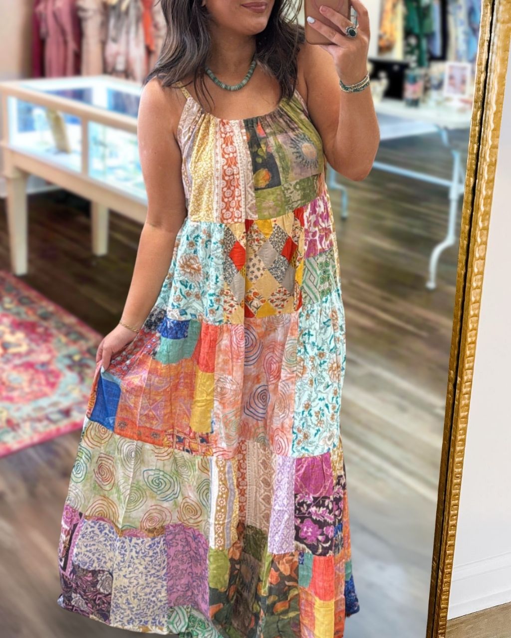 Bohemian Patchwork Maxi Dress