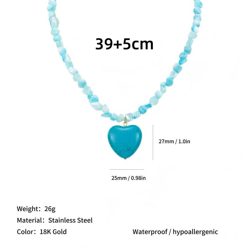 Heart-shaped Faux Shell Necklace