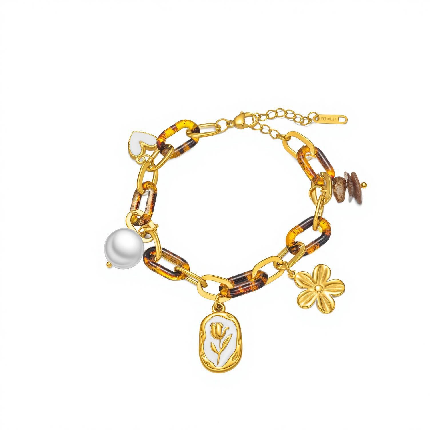Easy To Love Tortoiseshell Chain Bracelet