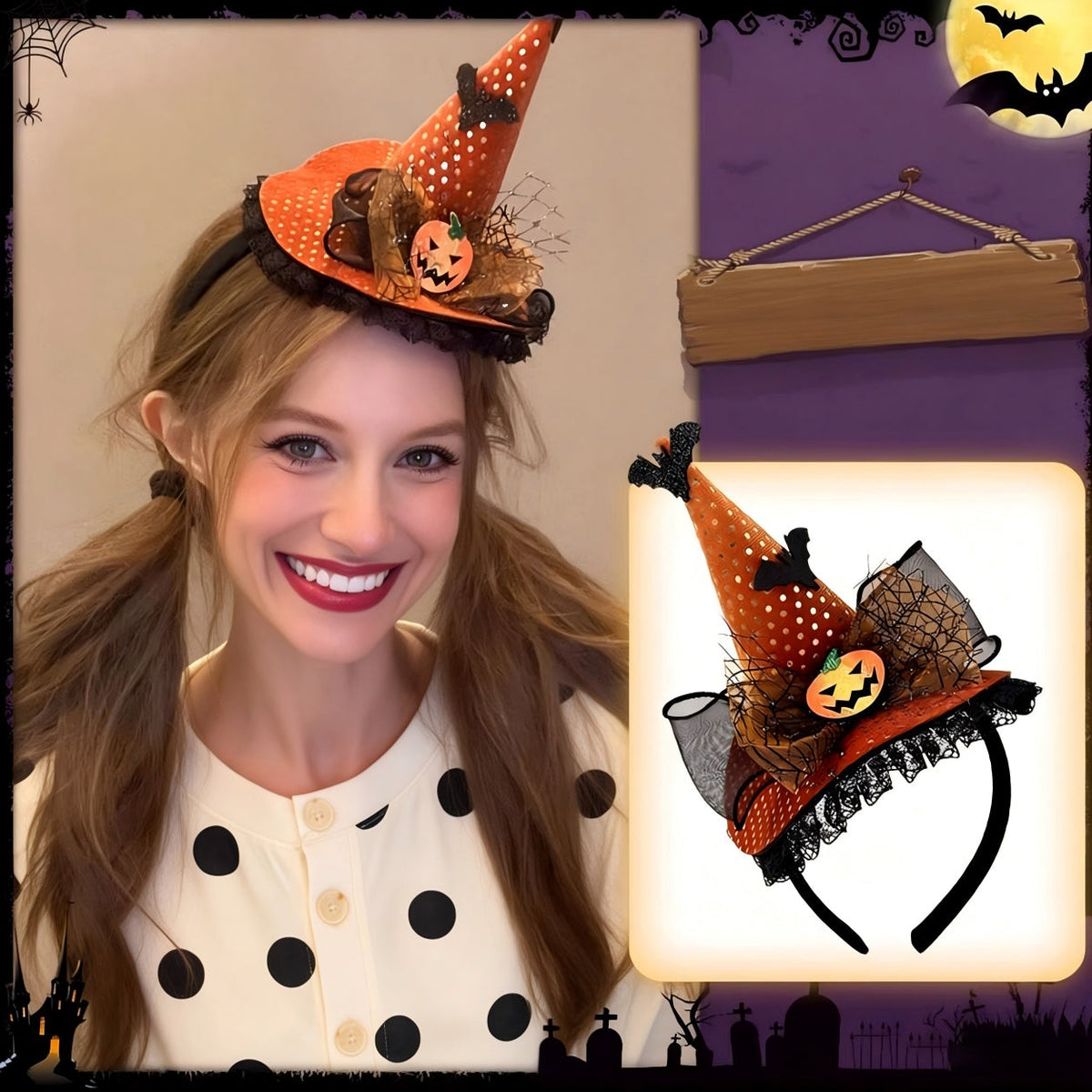 Halloween Pumpkin Hat Headband