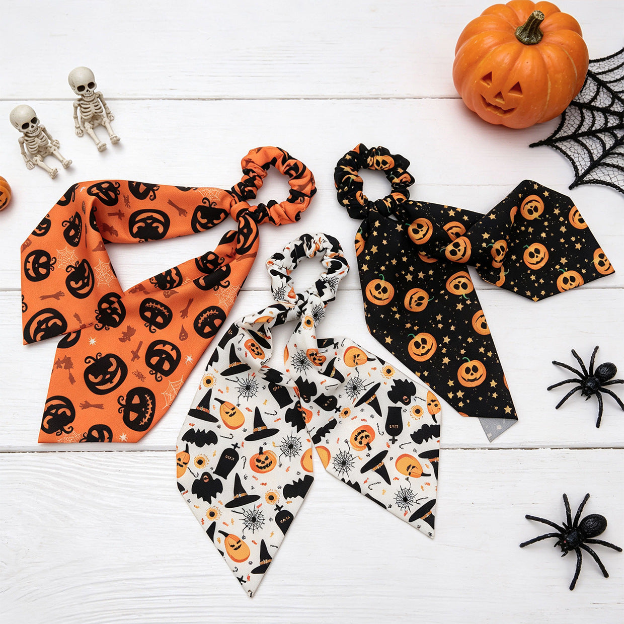 Cute Pumpkin Ghost Hair Tie Ribbon