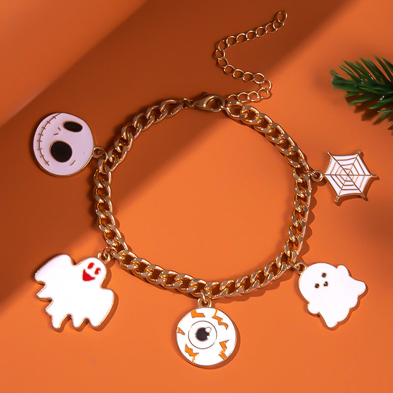 Cute Halloween Pumpkin Ghost Bracelet