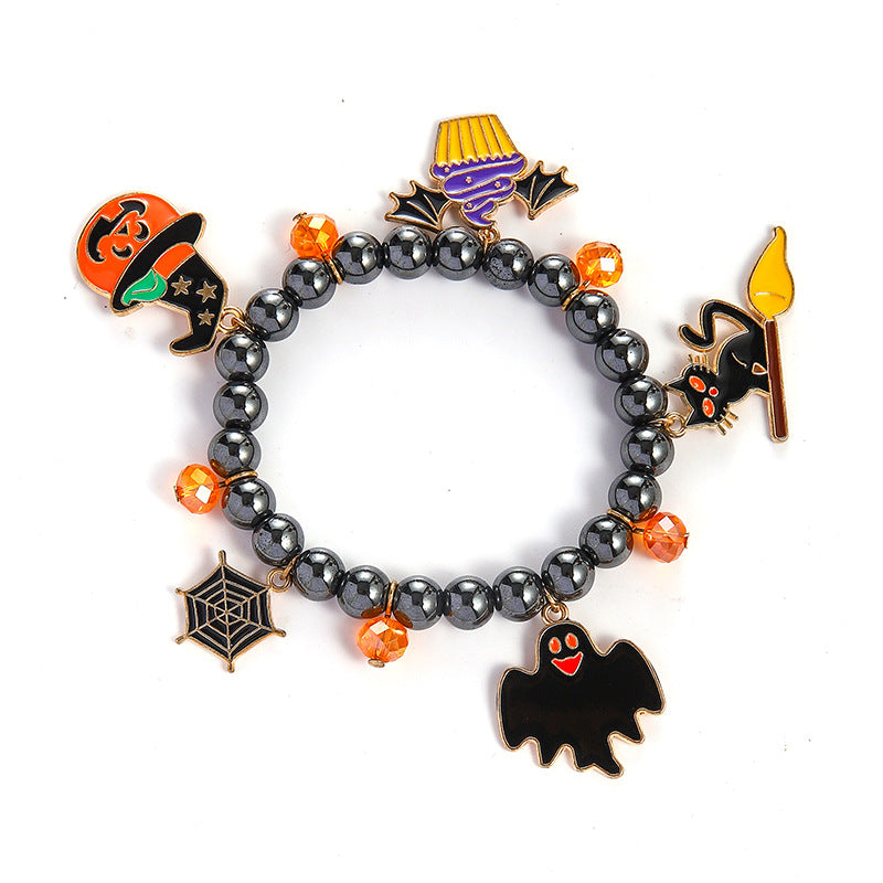 Cute Halloween Pumpkin Ghost Bracelet