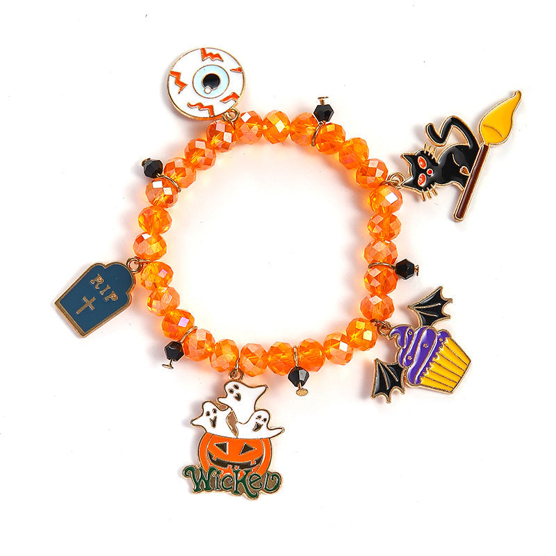 Cute Halloween Pumpkin Ghost Bracelet