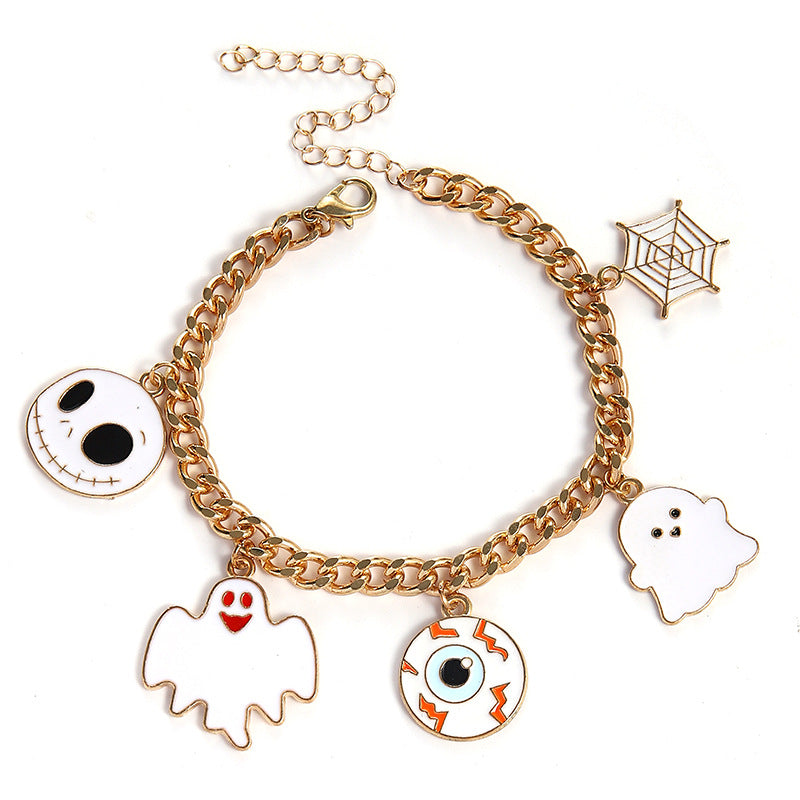 Cute Halloween Pumpkin Ghost Bracelet