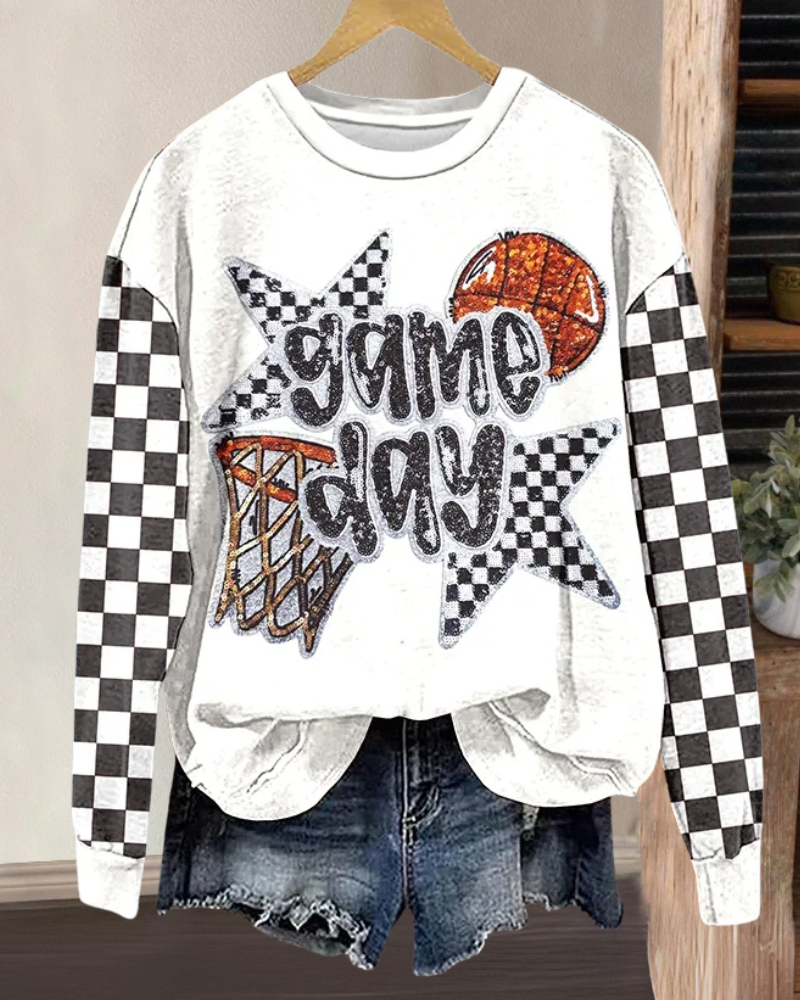 Gameday Plaid Crewneck Sweatshirt