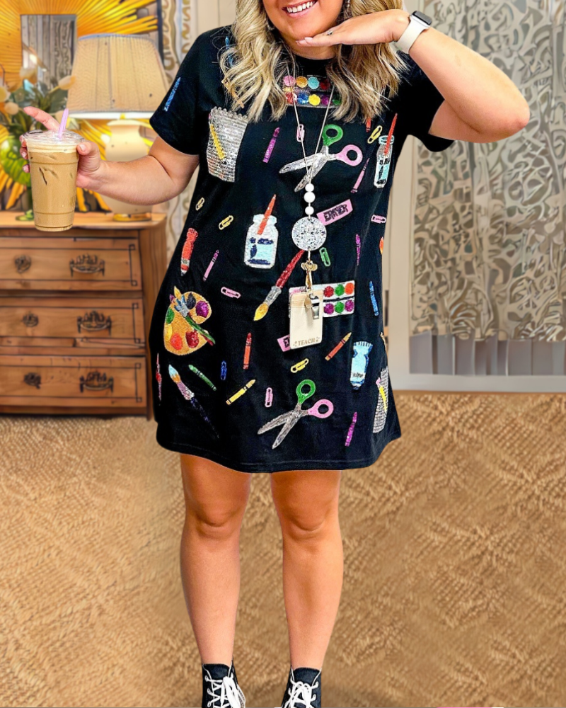 Painting Tools Sequin Dress