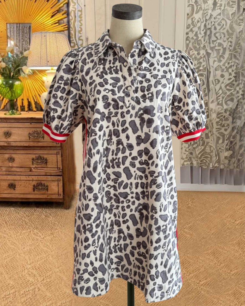 Playful Leopard Mini Dress