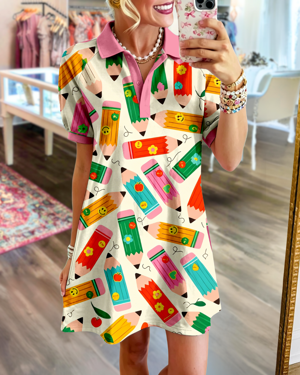 Vibrant Colorful Pencil Dress