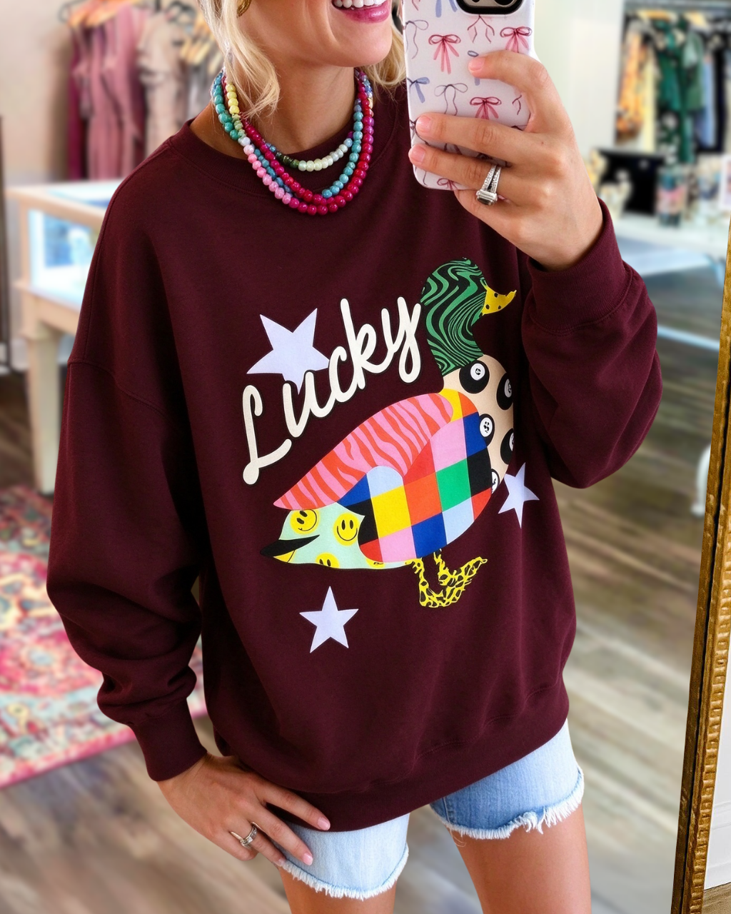 Lucky Colorful Mallard Pullover
