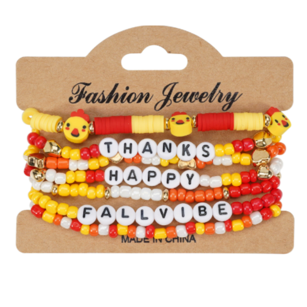 Thanksgiving Element Beaded Bracelet