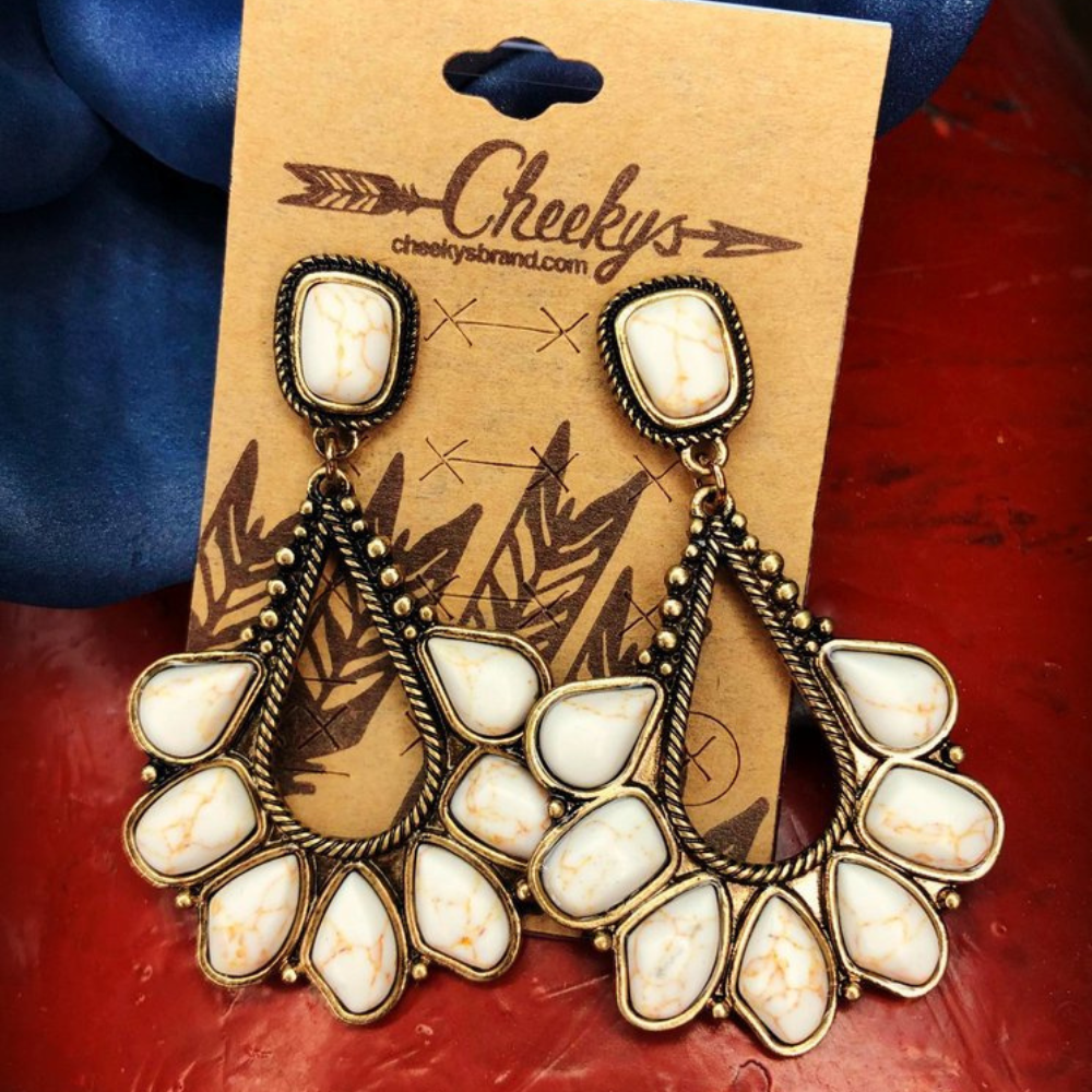 Chic Western Turquoise Earrings