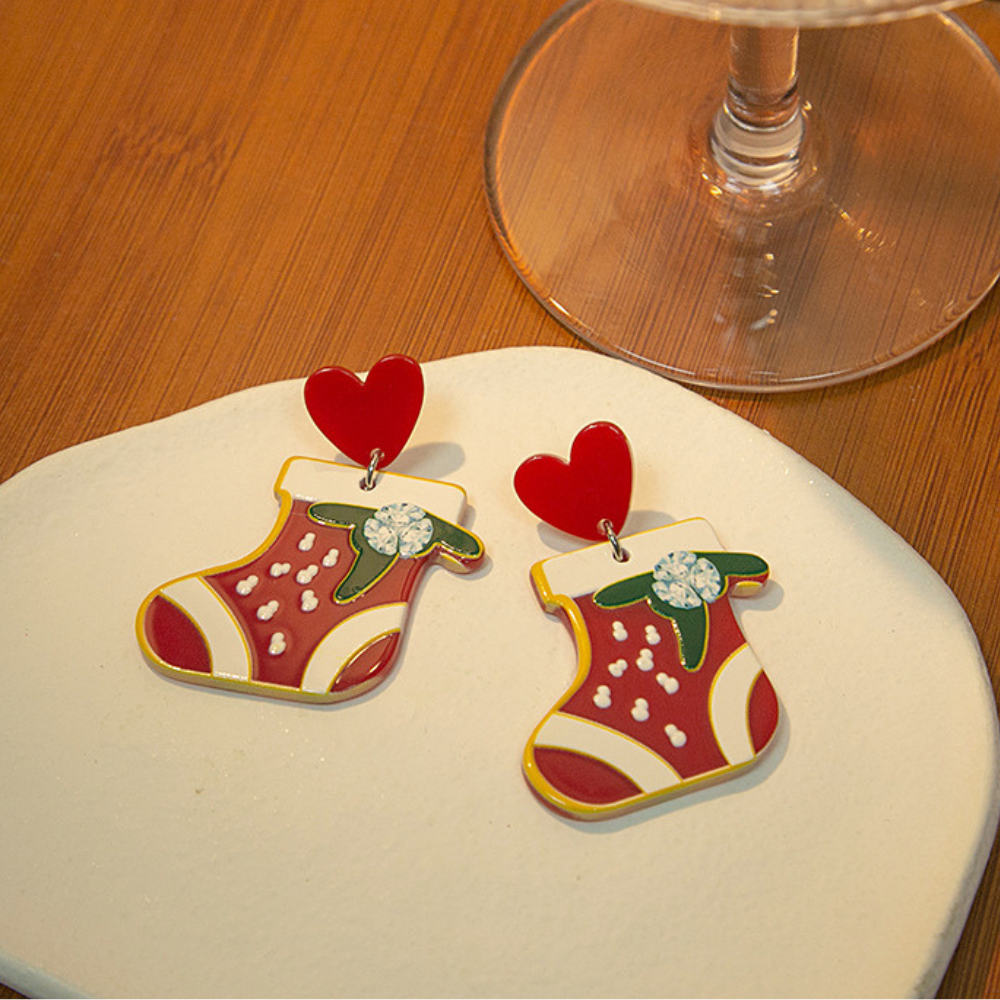 Stylish Christmas Trim Earrings