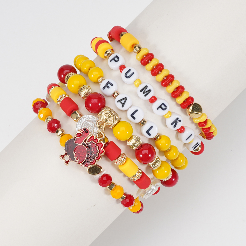Thanksgiving Turkey Beaded Bracelet