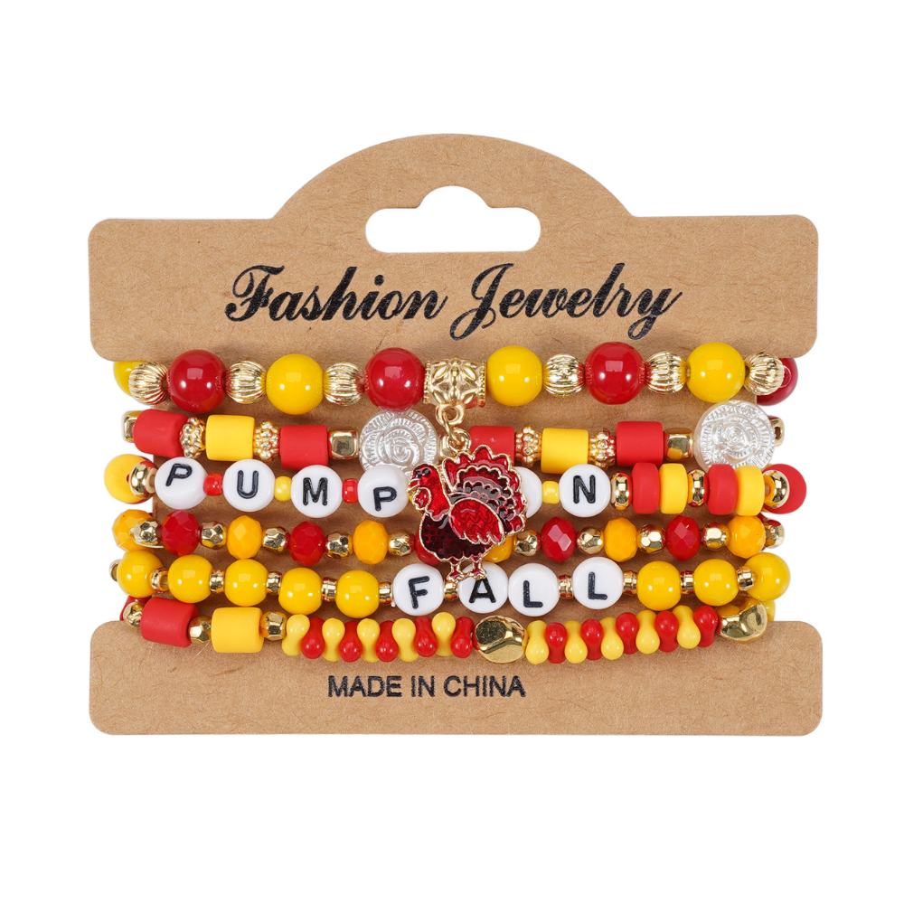 Thanksgiving Turkey Beaded Bracelet