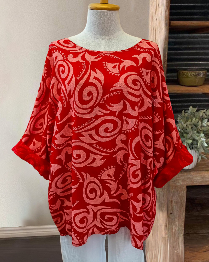 Unique Swirl Pattern Top