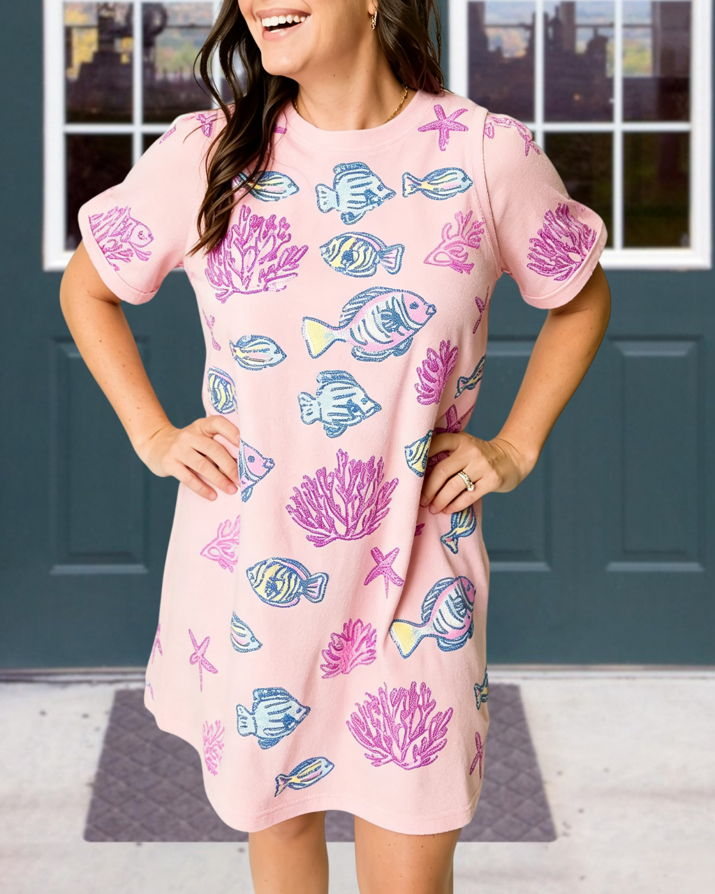 Under the Sea Printed Dress