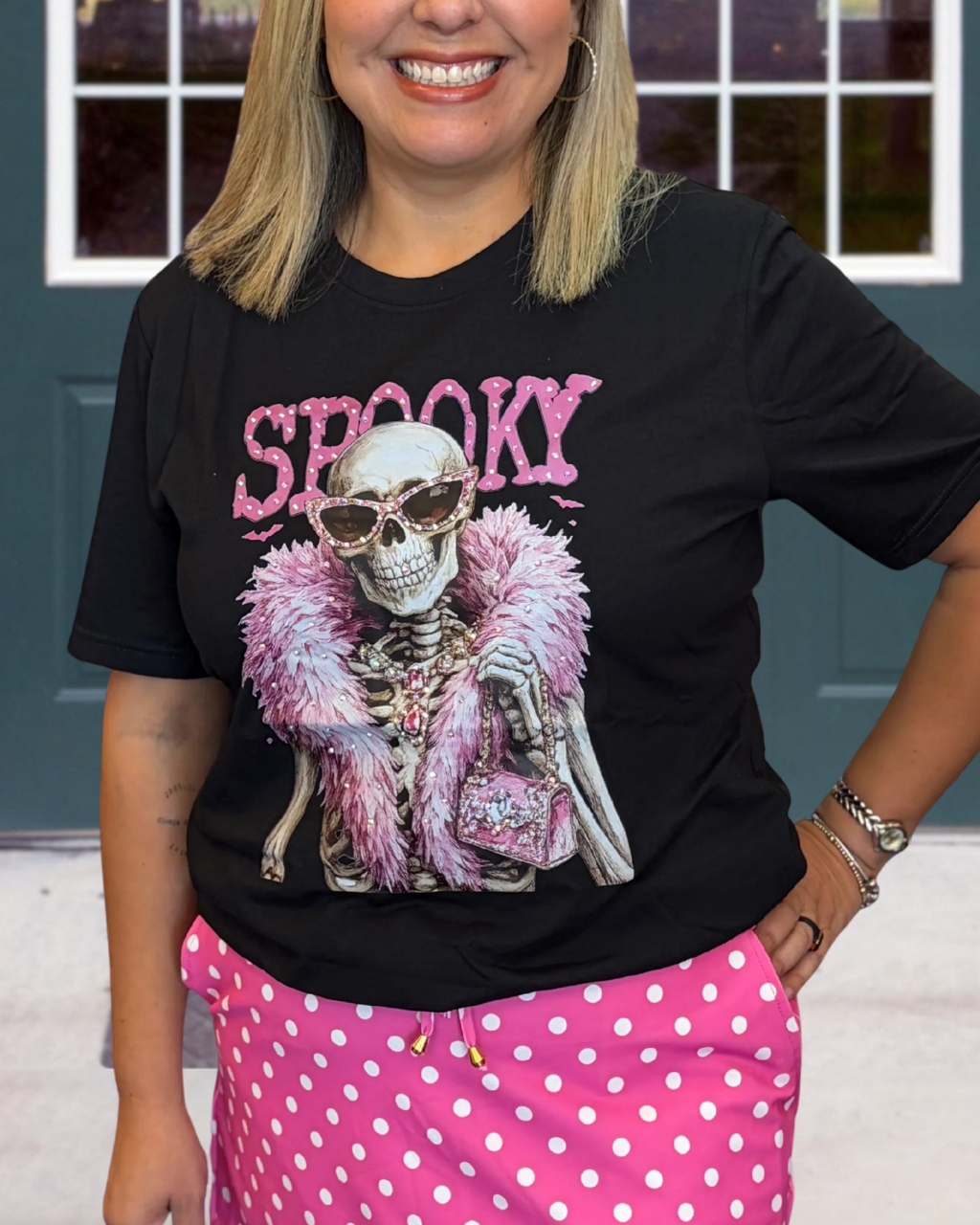 Sequin Spooky Skeleton T-Shirt