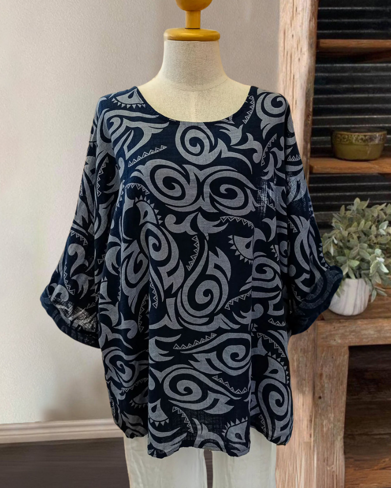 Unique Swirl Pattern Top