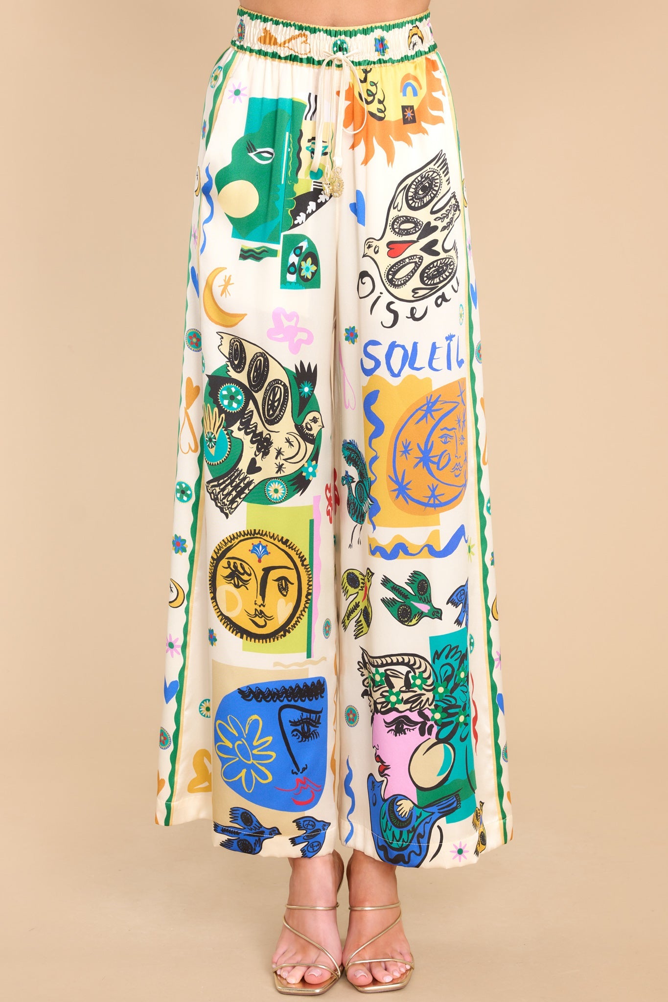Soleil Ivory Print Pant