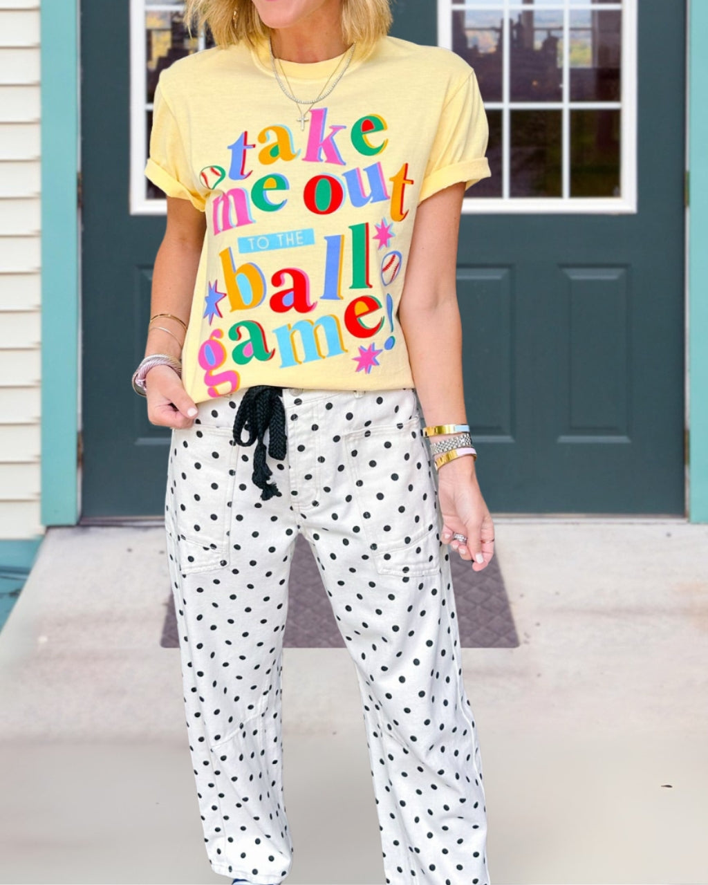 Stylish Polka-Dot Drawstring Pants