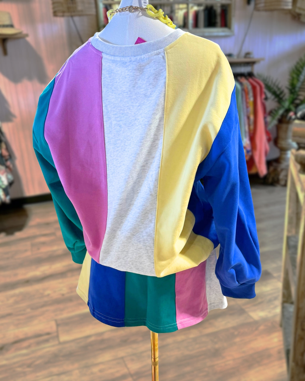 Queen Card Sequin Colorblock Skirt Set