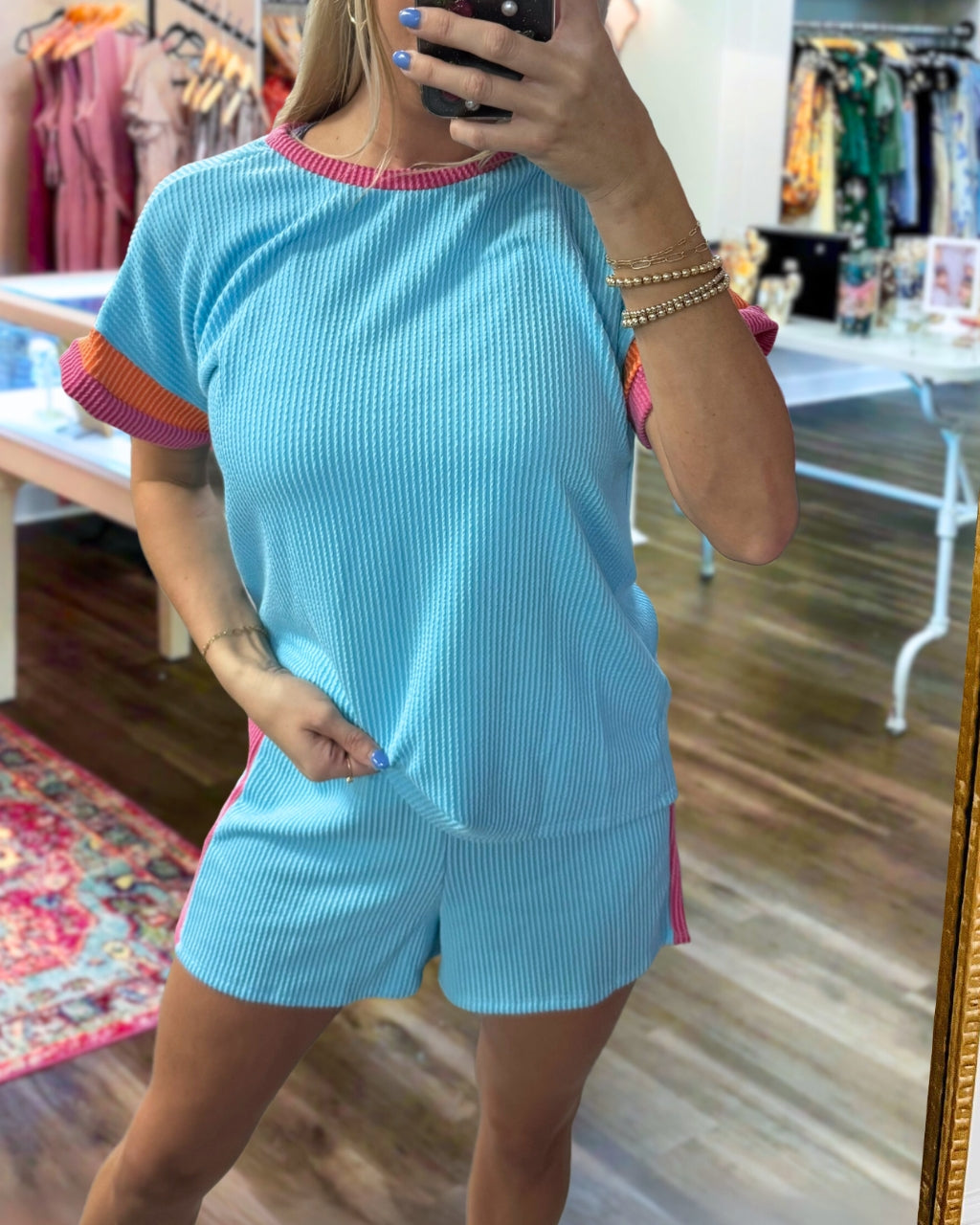 Colorblock Ribbed Set