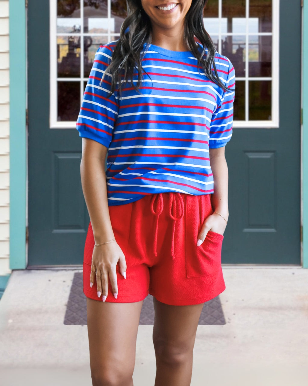 Color-block Striped T-shirt