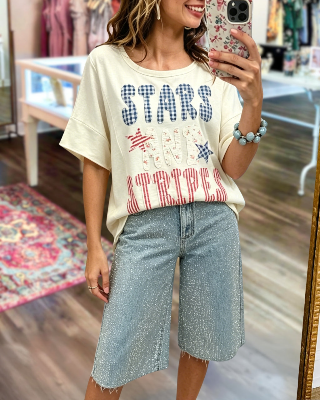 Stars & Stripes Patch Top