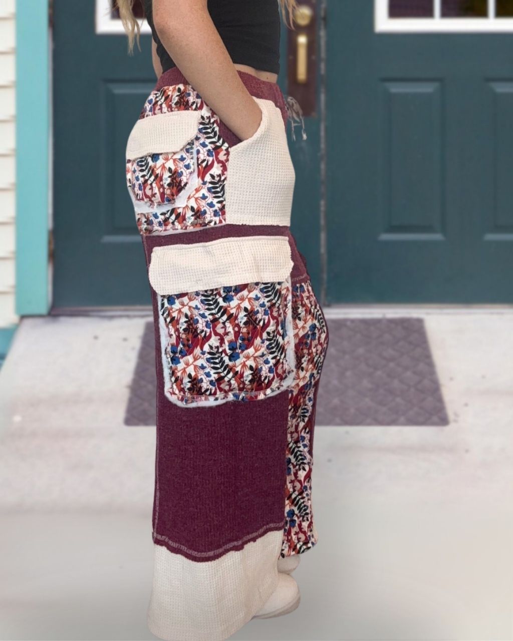 Floral Panel Sports Pants