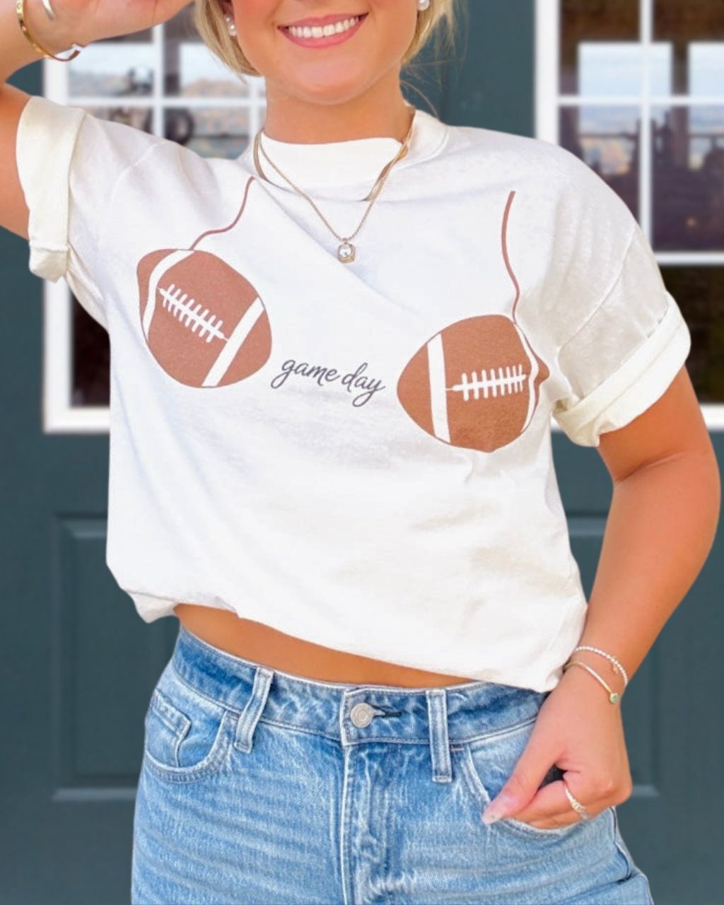 Fun Football Bikini Pattern T-shirt