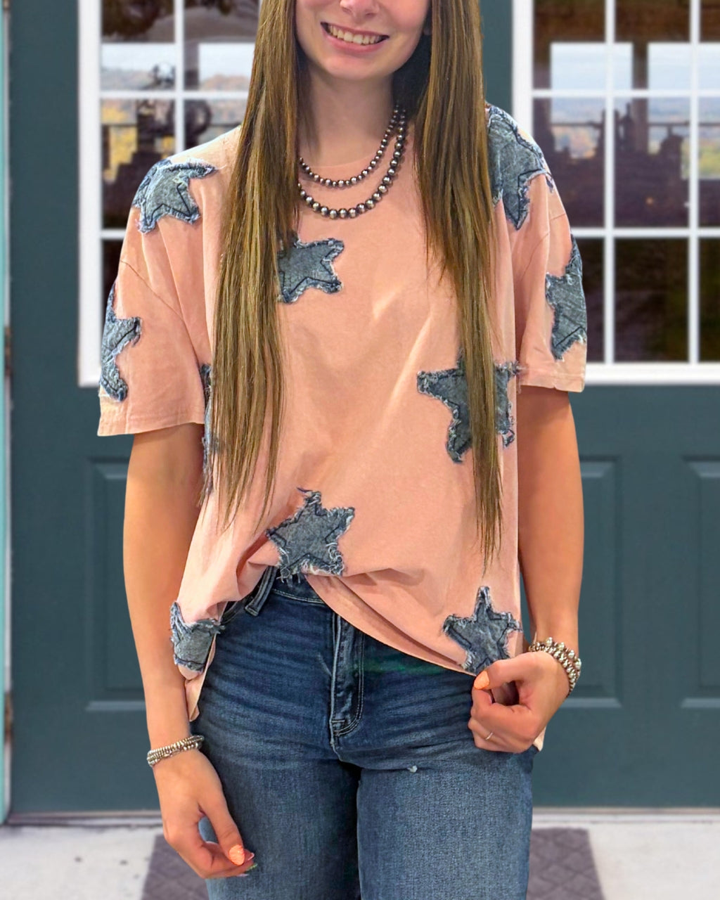 Star Washed Patch T-shirt