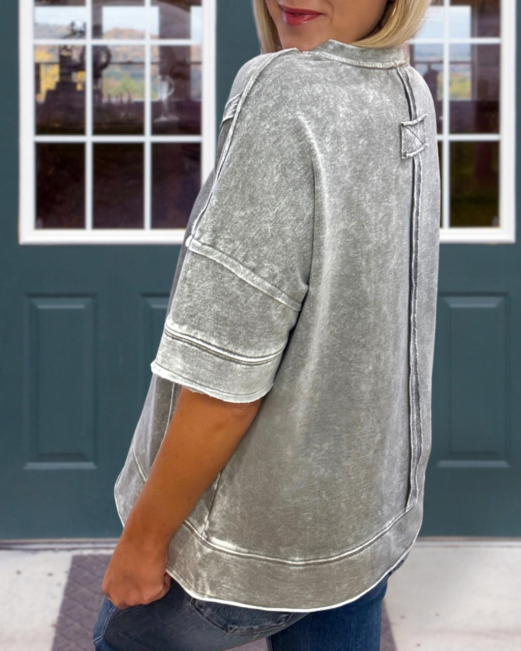 Distressed Washed Oversized Tee