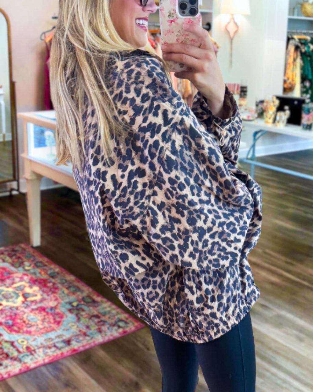Chic Leopard Zip Up Jacket
