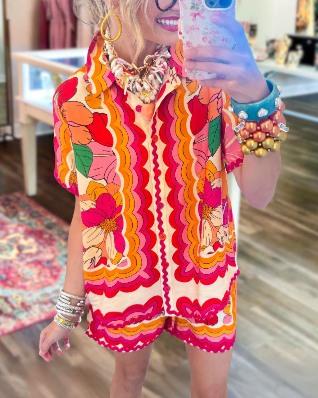 Boho Blossom Lounge Satin Set