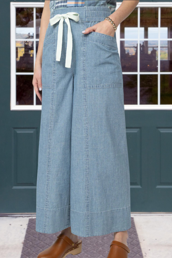 Chambray Denim Pants