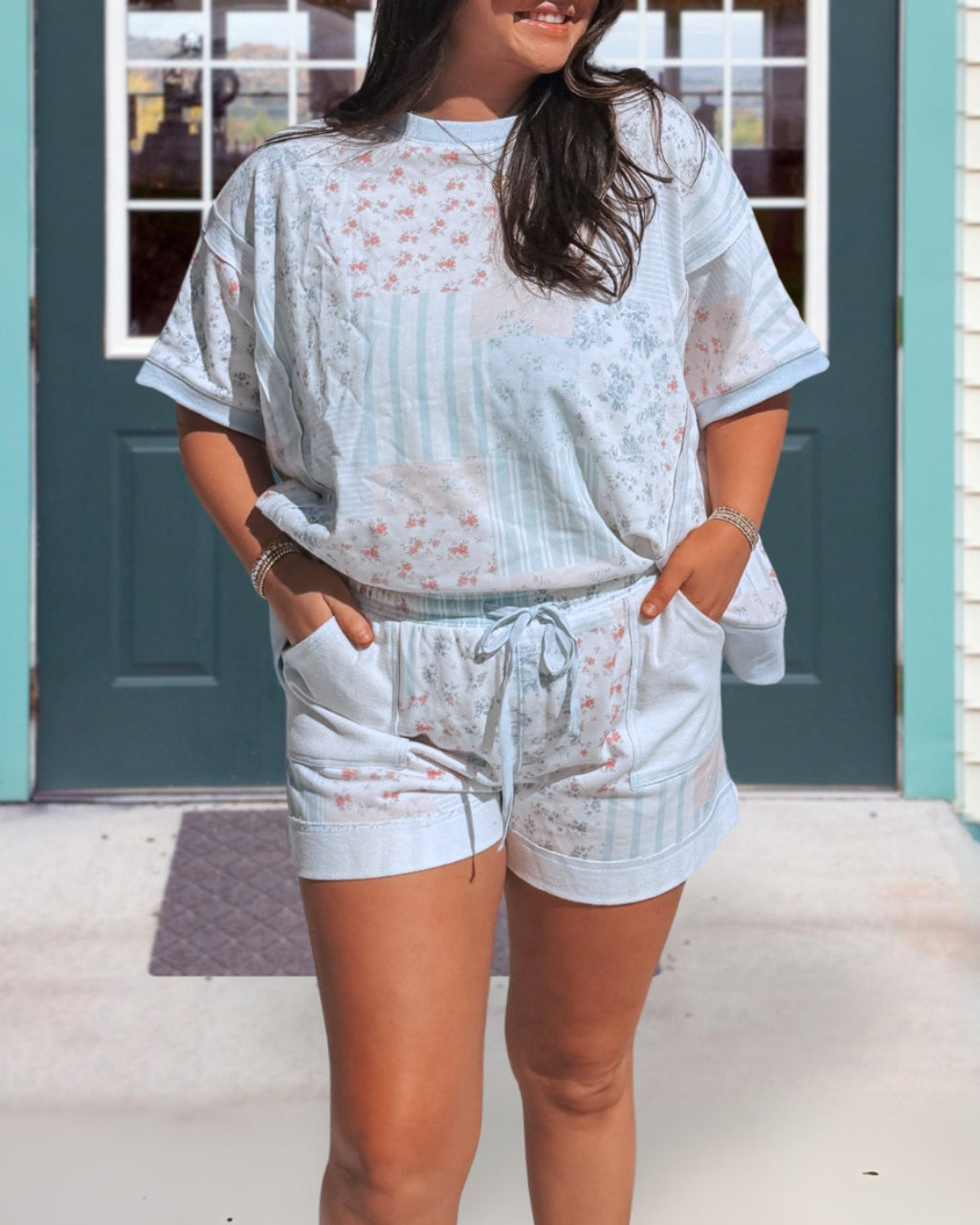 Fresh Floral Shorts Set