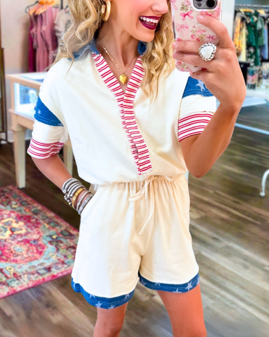 Stylish Flag Striped Jumpsuit