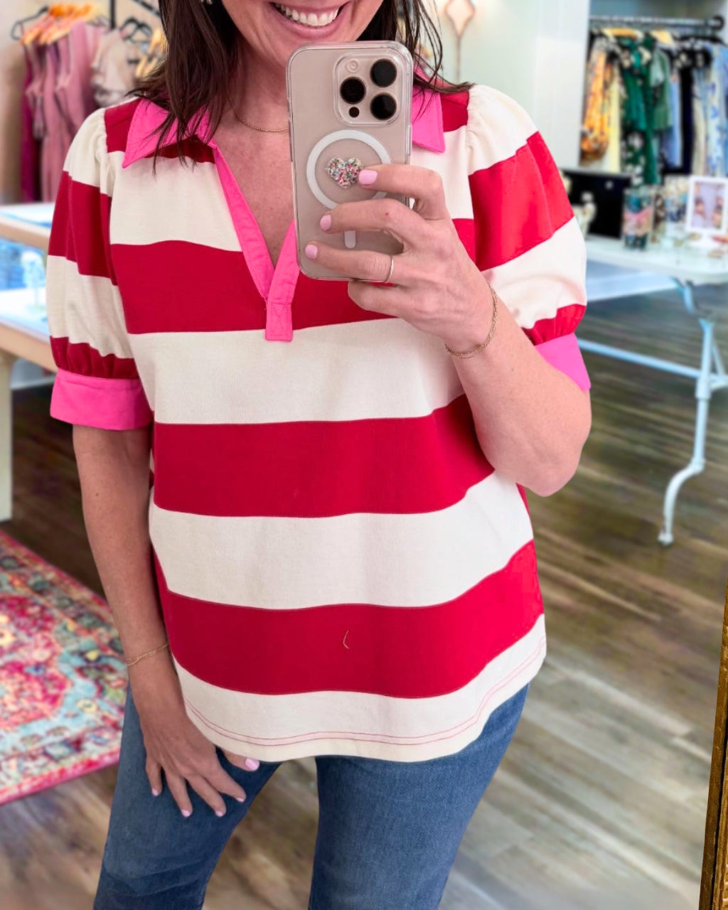 Bold Stripe Statement Top
