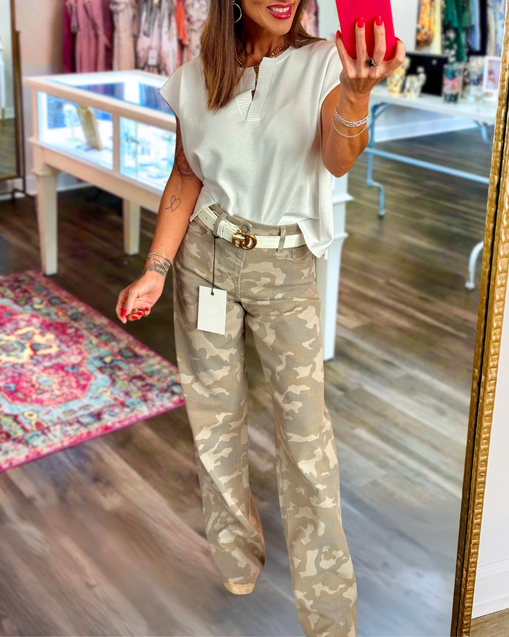 Stylish Camouflage Denim Pants