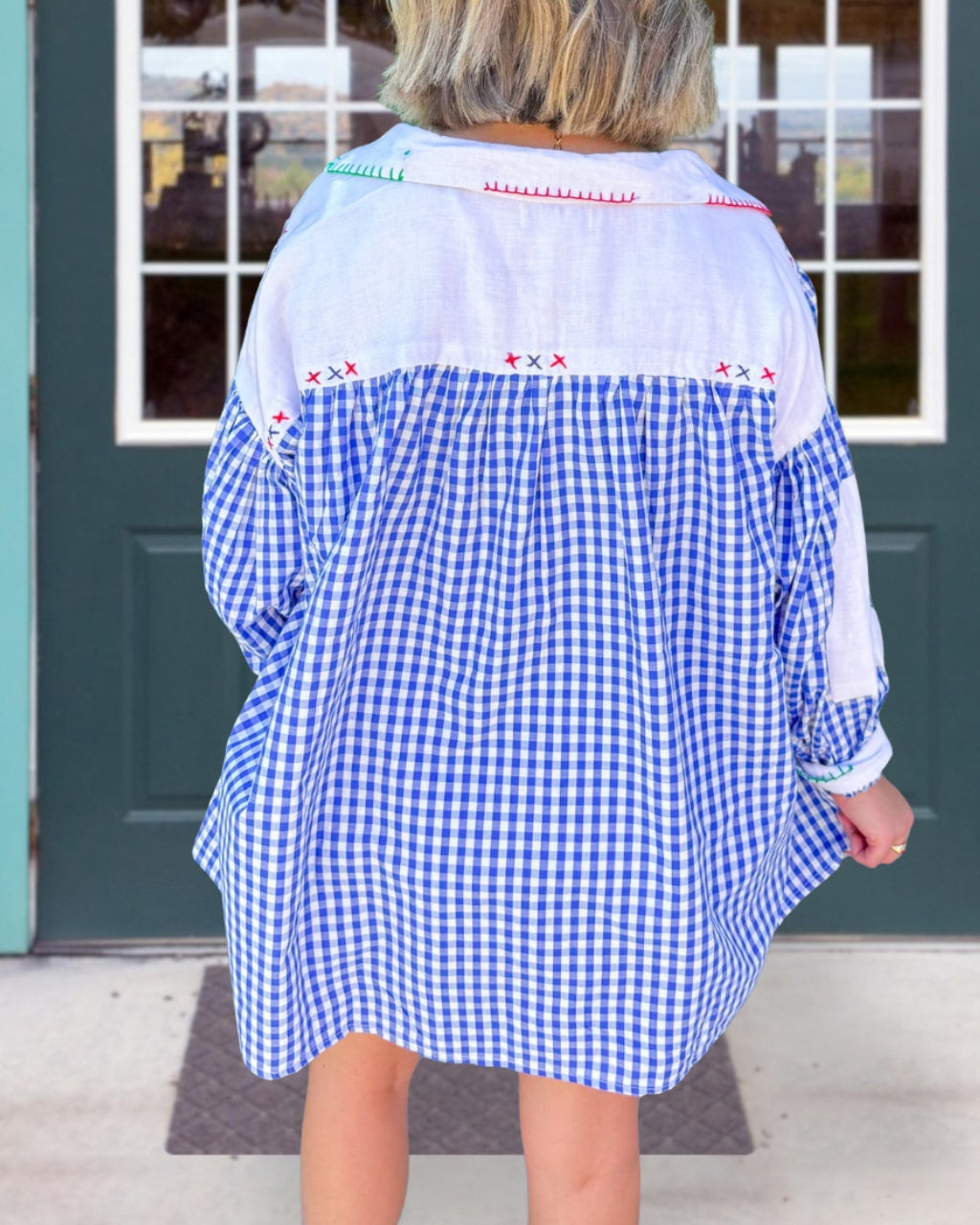 Rose Patchwork Plaid Shirt