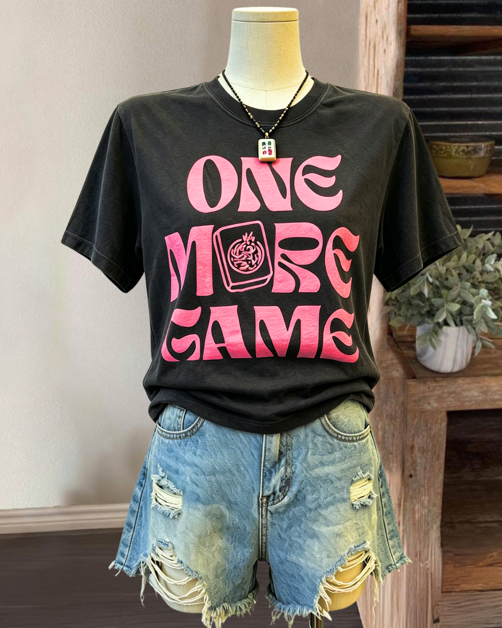 Mahjong ONE MORE GAME Tee