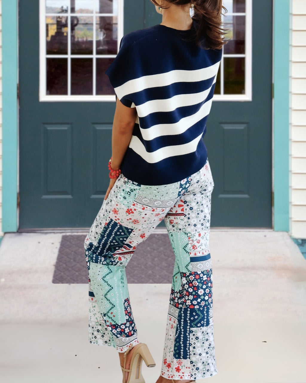 Mixed Floral Patchwork Pants