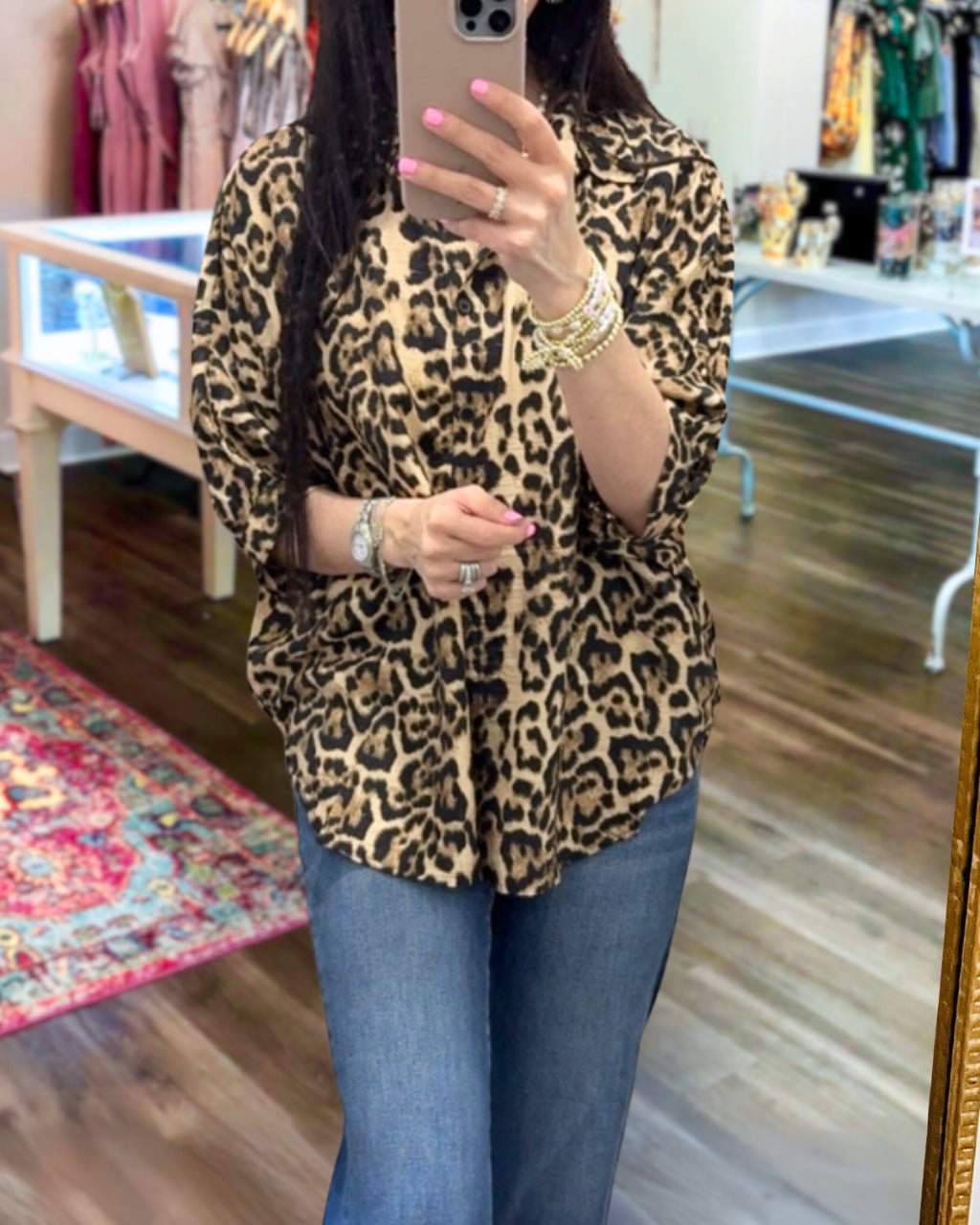 Stylish Leopard Print Shirt
