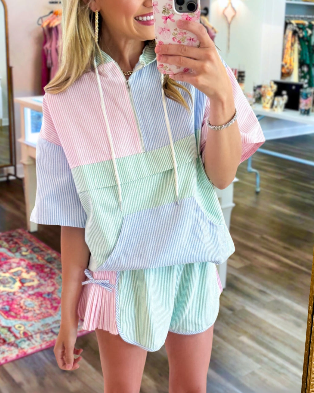 Twisted Ribbed Colorblock Set