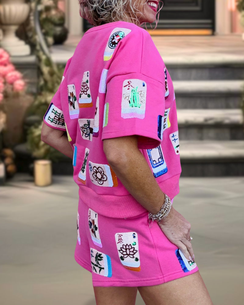 Mahjong Sequin Cotton Set